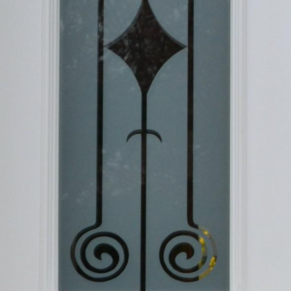 Lichtausschnitt mit Sandstrahlmotiv 